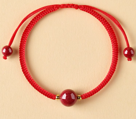 Cinnabar String Bracelet (Traditional Chinese Protective Mineral)