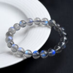 Natural Grey Moonstone Crystal Bracelet – Image 2