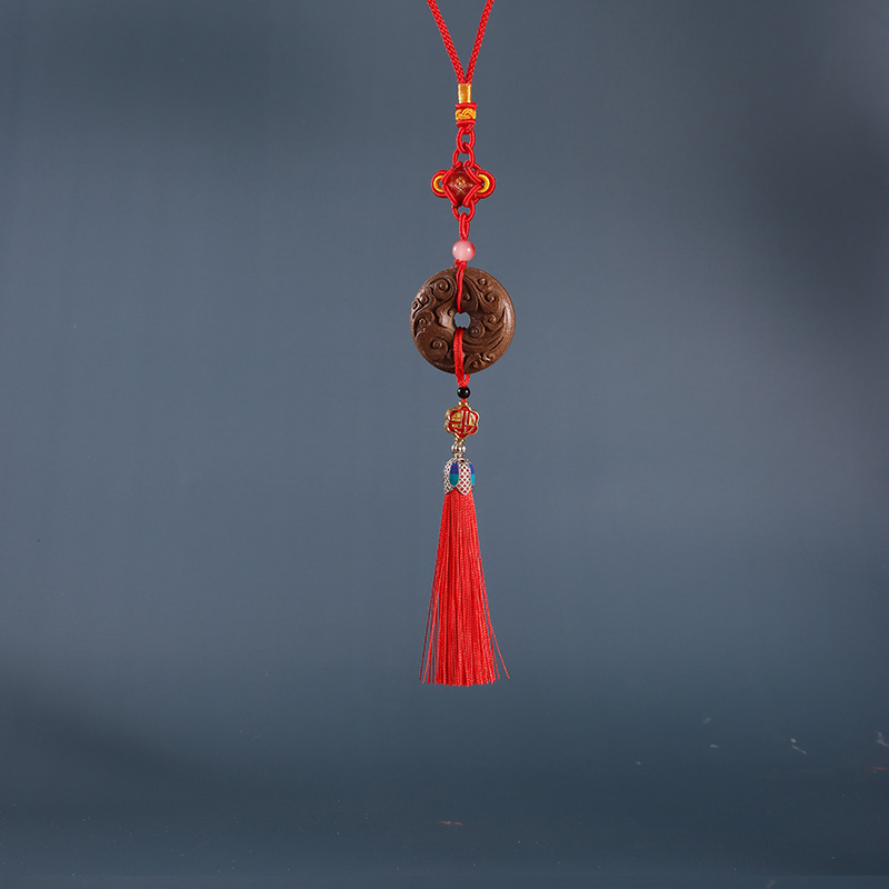 红绳平安扣 Ping'an Buckle Incense Pendant – Image 1